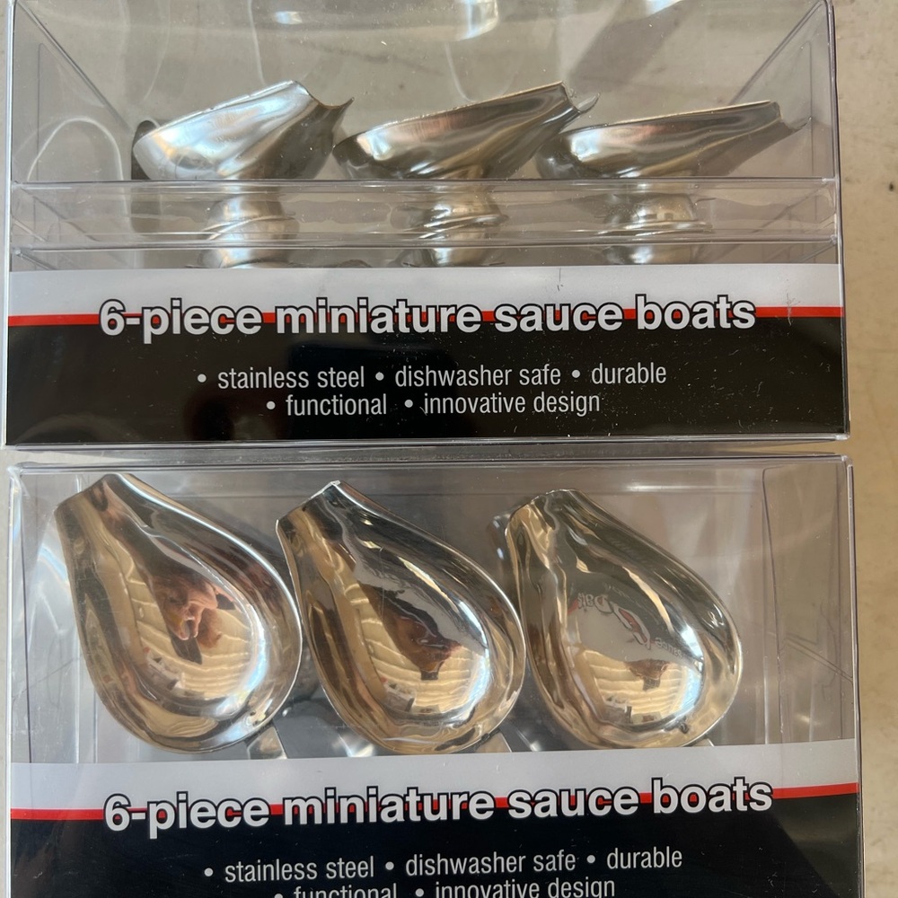 2 sets of 6-Piece Miniature Sauce Boats